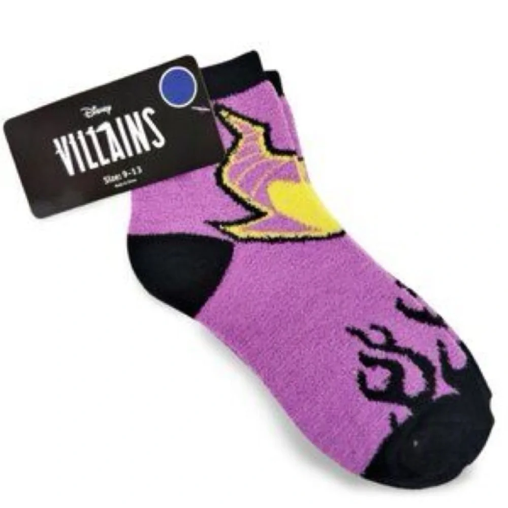 Maleficent Low-cut Ankle Style Soft Socks, Size 9-13, NWT